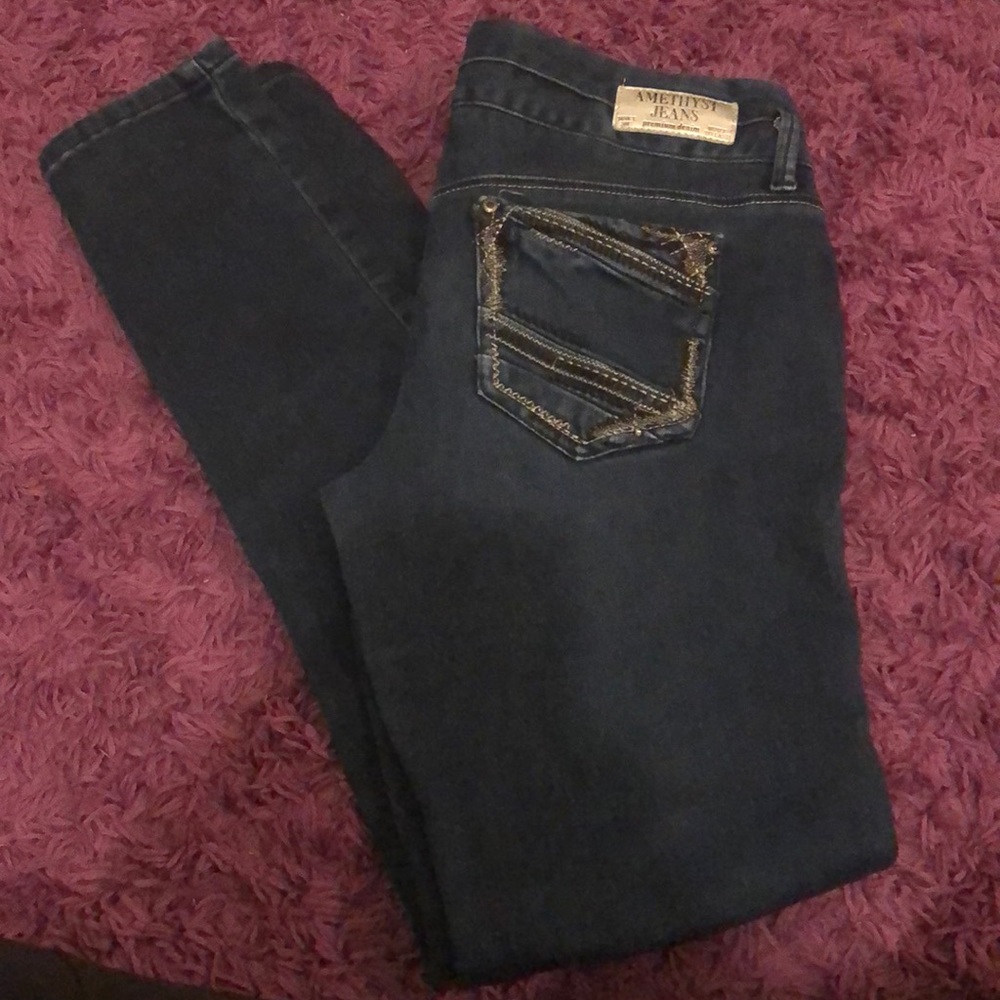 Amethyst jeans size 9 juniors dark skinny
